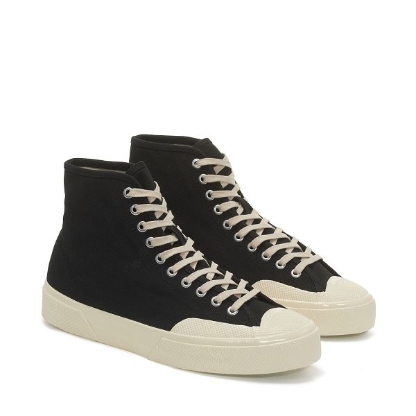 Superga 2433 Black High Top Sneakers - Men's Sneakers USA | US8499181